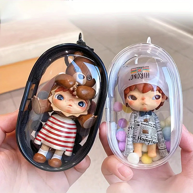 Túi Bảo Quản Mini Trong Suốt Dây Kéo Túi Móc Khóa Người Tổ Chức Túi Chống Thấm Nước Di Động Cho Tai Nghe Cáp Sạc Tiền Xu Thẻ Phụ Kiện Du Lịch Hàng Ngày