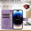 Ốp Lưng Cho Honor 600 Pro Dập Nổi Mèo Và Cây Da Khe Cắm Thẻ Dây Đeo Tay Chống Rơi Vỏ Điện Thoại