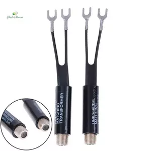 2 Cáp UHF / VHF / FM / TV F 75-300 Ohm balun ăng-ten phù hợp với bộ chuyển đổi máy biến áp mới