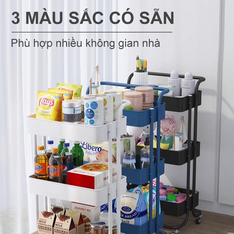Xe đẩy spa khả năng chịu tải mạnh mẽ Kệ để đồ bỉm sữa Đủ Xe đẩy kệ sách có bánh