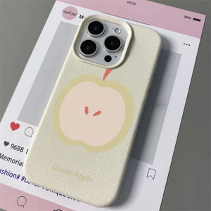 Ốp bảo vệ điện thoại di động kết cấu da quả táo iPhone 7/7plus/8/8plus/x/xs/11/12/13/14/pro/max/plus/promax