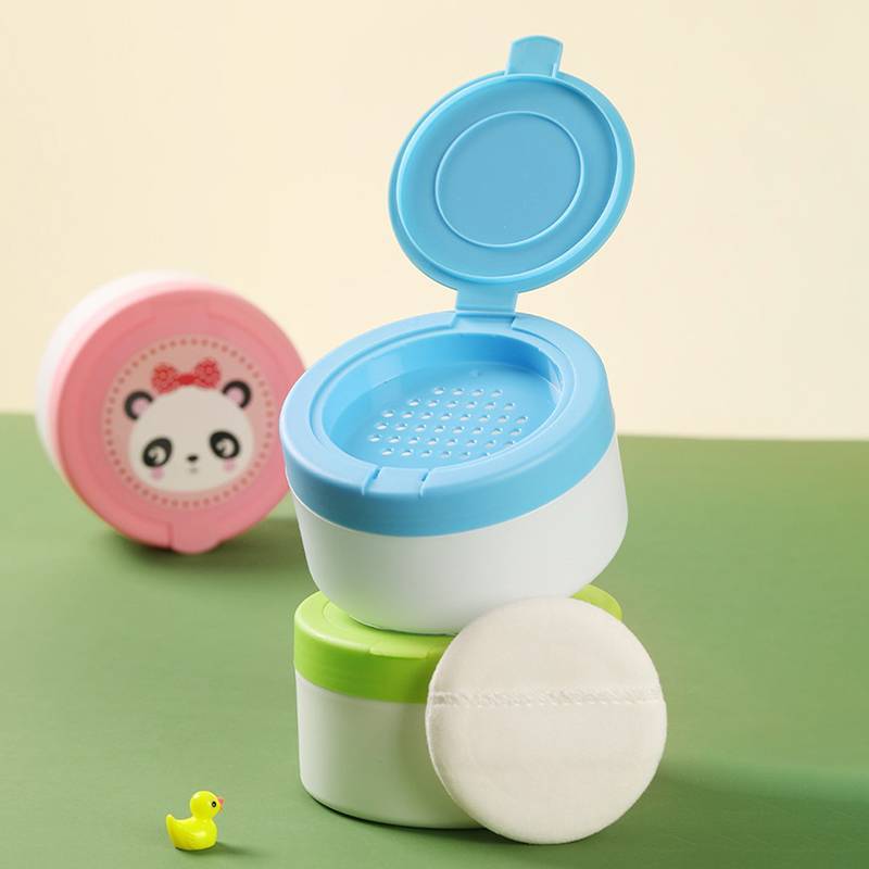 Alittlesetrtu Hộp Đựng Bột Cơ Thể Di Động Cho Bé Có Puff Hộp Bảo Quản An Toàn Cho Trẻ Sơ Sinh VN