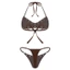 Nyeemya Nữ Phong Cách Rock Khoen Lỗ Bikini Bộ Đồ Tắm Không Miếng Lót Dây Áo Ngực Bơi Và Quần Đùi Nẹp Đáy Quần Bơi Cho Bể Bơi Lướt Sóng Đi Biển