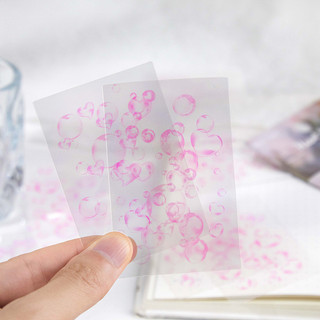 ENWEI 30 Chiếc [Light Round Fantasy Collection] PET Đầy Sao Chấm Ánh Sáng Bướm Nhảy Múa Tạp Chí Nền Dán