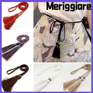 MERIGGIARE Dệt Tua Rua Dây Đầm Dây Xích Nơ