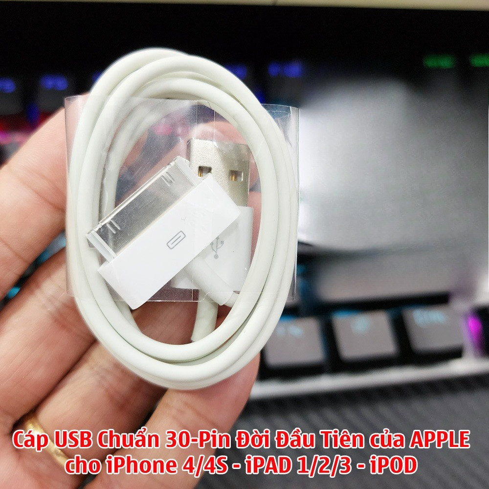 Cáp Sạc 30 Pin Thay Thế cho Máy iPhone 4/ iP 4S - iPad 1/2/3