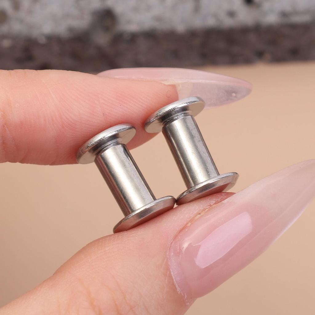 30 Bộ Ốc Vít Lắp Ráp Hàng Da | Bu lông khóa đầu phẳng bằng thép không gỉ 304 dành cho nam nữ, Bộ dụng cụ buộc dây DIY có thể tái sử dụng