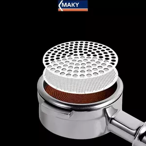 MAKY 51 / 53 / 58mm Màn hình Pu cà phê nhà bếp bằng thép không gỉ Màn hình lọc mịn hai lớp cho phụ kiện Portafter Espresso VN