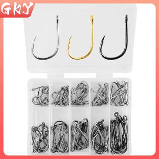GKY - Bộ 100 Móc Câu Thép Carbon, Phù Hợp Cho Việc Câu Jip Và Cá Chép, Phụ Kiện Đi Biển