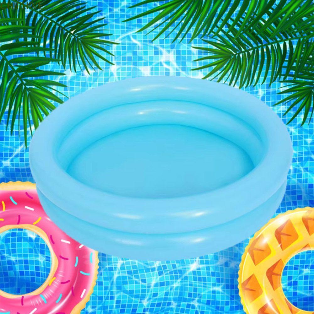 Bể bơi bơm hơi CHIPHIVE, Bể bơi trẻ em tròn mùa hè, Bồn tắm nước chơi ngoài trời PVC di động 60cm cho trẻ em