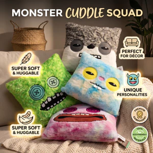 Bán HOGKIS x Fuggler Chính Hãng Dễ Thương Răng Quái Vật Vuông Sang Trọng Gối Sofa Gối Xấu Xí Dễ Thương Búp Bê ins