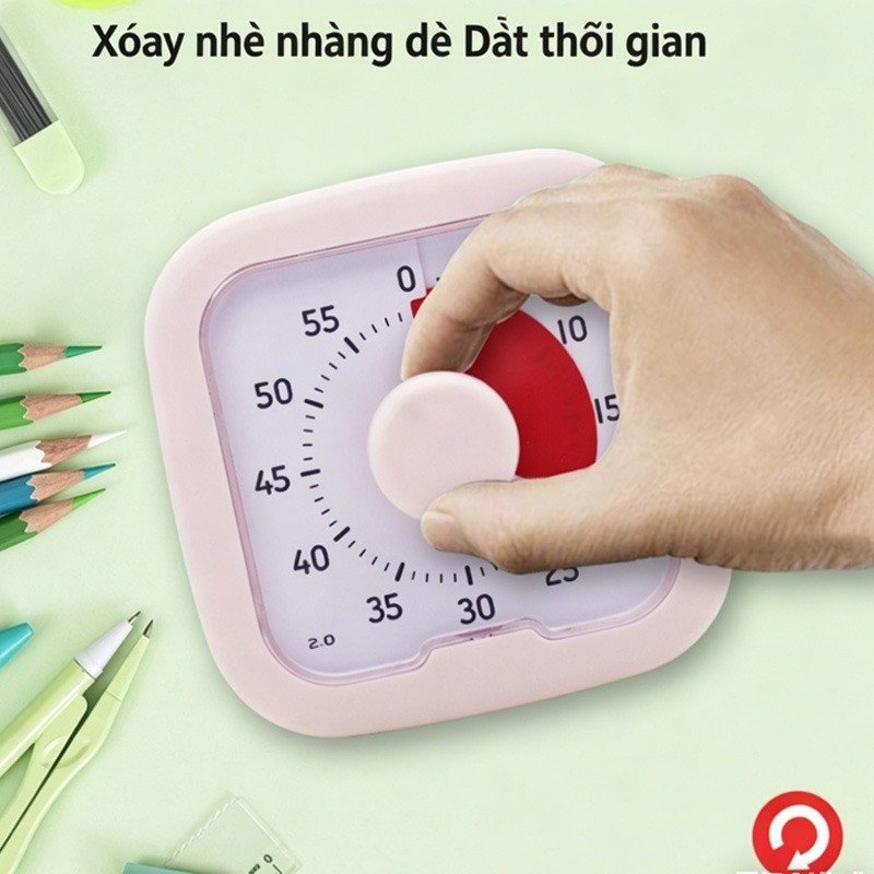 hẹn giờ đếm ngược đồng hồ báo thức im lặng nhẹ di chuyển màn hình rõ đa dụng cho gia đình học tập