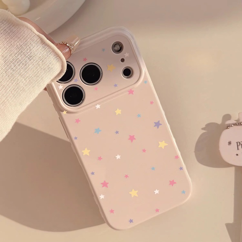 Ốp Điện Thoại Thiết Kế Đầy Sao Khóa Màu Cho Iphone 17 Pro Max Mềm TPU Cho iPhone 16 Plus 15 Pro 14 13 12 11 Ốp Lưng