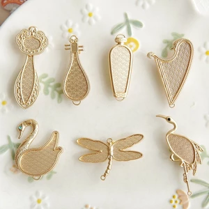 Bán Chạy Nhất Bài Hát Jin Màu Xanh Nhuộm Vải Tay Thêu Vải Đáy Hỗ Trợ Hợp Kim Trang Sức Cổ Nhạc Cụ Chuồn Chuồn O