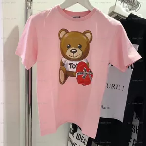 Áo sơ mi nam nữ cổ tròn tay ngắn họa tiết gấu tình yêu, chất liệu cotton cao cấp, sẵn hàng từ XS đến 3XL