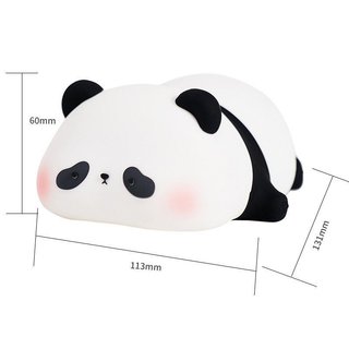 Panda Silicone Đèn Ngủ LED Cảm Ứng Mầm Non Đầu Giường Hẹn Giờ USB Sạc Màu Thay Đổi