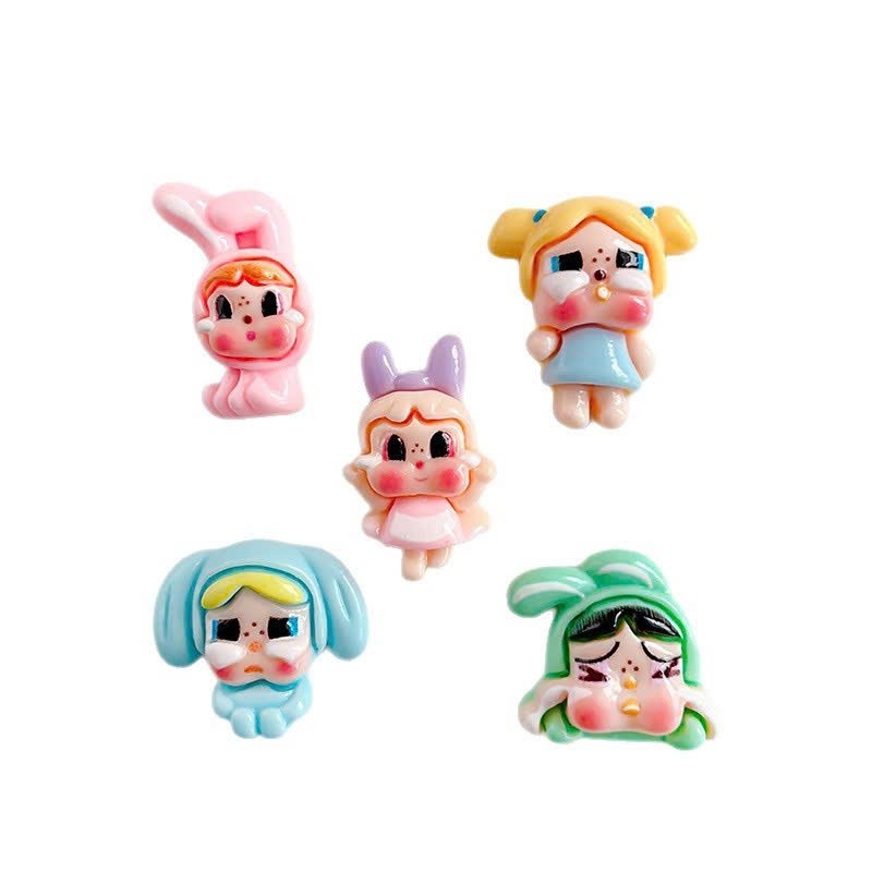 Set Charm Bé Gái Mít Ướt Cute – Doll Kawaii Pastel Gắn Dép Crocs Trang Trí Giày Sandal Dễ Thương 2026