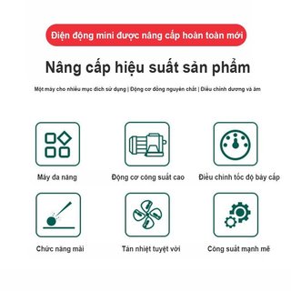Máy mài dao băng ghế Mini Đá kép 220V 7 tốc độ Dụng cụ đánh bóng loại bỏ rỉ sét bằng thép không gỉ