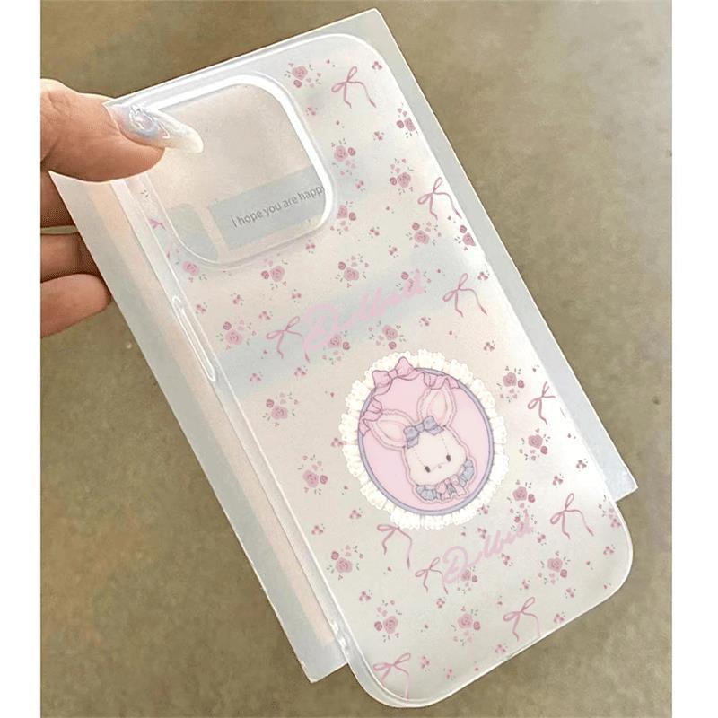 Lace thỏ cho iPhone 17pro trường hợp iPhone 16/15 Skin Sense Frosting Case