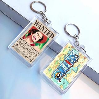 Gantungan kunci Keychain Anime Bounty One Piece  depan Belakan - Luffy