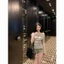 2026 Sọc quây Cổ áo chéo ngắn tay Áo thun nữ bán chạy Hot Girl Phong cách Pure Desire Phong cách Slimer Look26042806