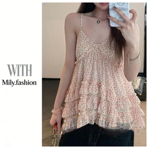 Milyfashion Áo Sơ Mi Chấm Bi Xù Phù Hợp Mặc Ngoài, Thiết Kế Ôm Body Cho Hot Girl Mùa Hè