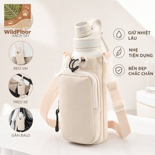Túi đeo chai cách nhiệt Dây đeo có thể điều chỉnh Hộp đựng nước Đi bộ đường dài ngoài trời Vải Unisex