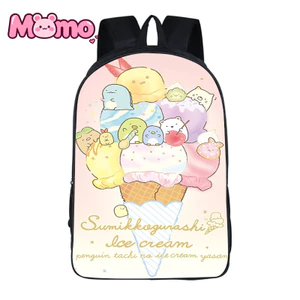 Ba lô dung tích lớn in họa tiết Sumikko Gurashi dễ thương và hợp thời trang dành cho bé trai và bé gái