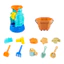 < Pluscloth > Bộ đồ chơi cát đi biển 5 / 7 chiếc – Khuôn rùa xẻ xô – Đồ chơi mùa hè ngoài trời cho trẻ mới biết đi – Hoàn hảo cho hộp cát Vườn bãi biển Đào cát vui nhộn