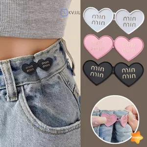 <![KvJJL-t] 2 Chiếc Nút Điều Chỉnh Eo Quần Jean Hình Trái Tim - Dễ Dàng Tháo Lắp