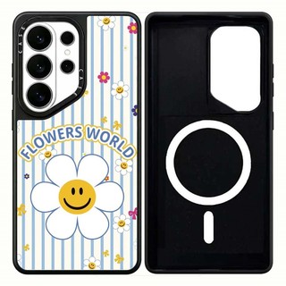 Ốp lưng Phone Case cứng gương hoa đầy màu sắc từ tính cho Samsung Galaxy S26 25 24 23 UItra S26 25 24 23 Plus Vỏ bảo vệ chống sốc