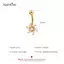 AqToCna Thời Trang Chất Lượng Cao Rốn Xuyên Bụng Nút Nhẫn Bụng Xuyên Cơ Thể Trang Sức Hoa Bụng Nút Móng Tay AqToCna