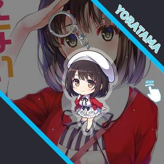 Gantungan Kunci Megumi Kato Saenai Heroine, Keychain Anime Lucu