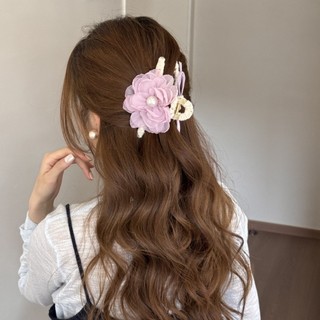 Kovoi / Phong Cách Mới Kem Phong Cách Pháp Ren Scrunchy Buộc Tóc Nữ Cotton Hoa Màu Be Phong Cách Siêu Cổ Tích Dây Buộc Đầu Dây