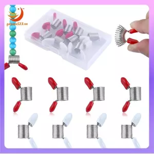 Nút chặn hạt 8 miếng để làm đồ trang sức Đầu dây hạt để ngăn hạt thép lò xo rơi, dụng cụ đính cườm