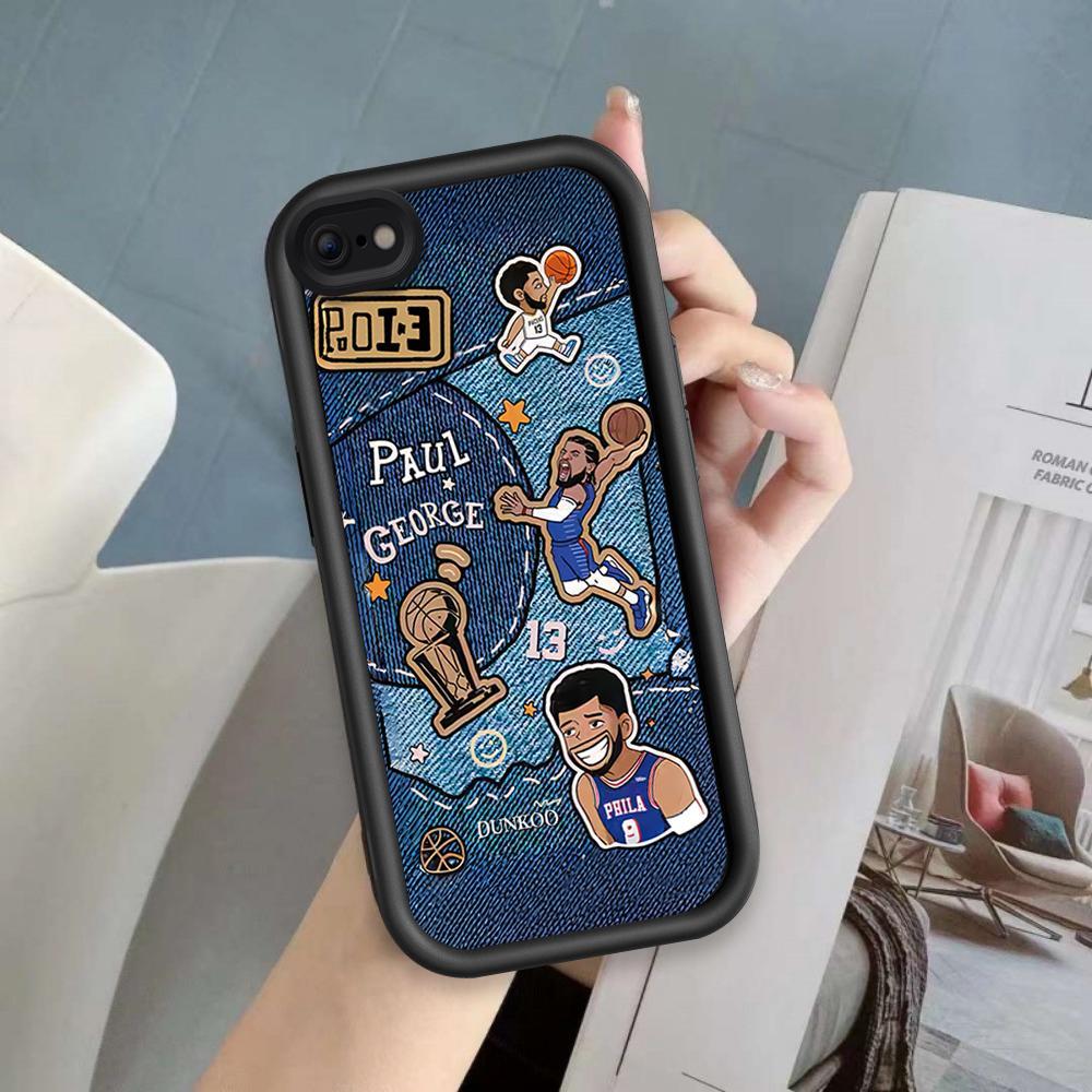 Ốp Cho iPhone 6 6s 7 8 se2020 Plus Hoạt Hình Silicon Phụ Kiện Vỏ Điện Thoại Mềm TPU Bóng Rổ Cà Ri Mắt Thiên Thần Chống Sốc Ốp Lưng
