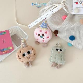 E-WOITD Sáng Tạo Hoạt Hình Sang Trọng Bánh Quy Móc Khóa Búp Bê Nhồi Bông Dễ Thương Đáng Yêu Túi Mặt Dây Chuyền Chìa Khóa Treo Trang Trí Cho Bé Gái Quà Tặng E-WOITD