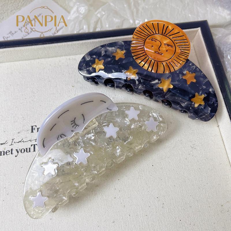 PNPIA- Sáng Tạo Ngộ nghĩnh Acetate Ngôi Sao Hướng Dương Ốc Vuốt Tóc Cho Nữ Thời Trung Cổ Mặt Trời Nữ Cá Mập Kẹp Tóc Phụ Kiện Tóc Dụng Cụ