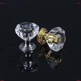 [NA] 10 Chiếc Acrylic Pha Lê Núm Tủ Ngăn Kéo Kéo Tay Cầm Tay Nắm Cửa Kim Cương Cabine MỚI