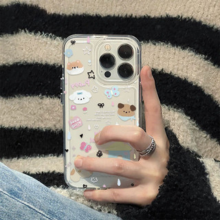 Ốp lưng iPhone trong suốt động vật nhỏ dễ thương chống sốc - Cho iPhone 7Plus/8Plus/11/12/13/14/15 Pro Max/X/XR/XS Max