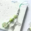 E-WOITD Dễ Thương Ngọt Ngào Ngôi Sao Xanh Nơ Hạt Móc Khóa Mặt Dây Đeo Điện Thoại Di Động Dây Bapa Charm Túi Treo Trang Trí Quà Tặng Nữ Tính E-WOITD