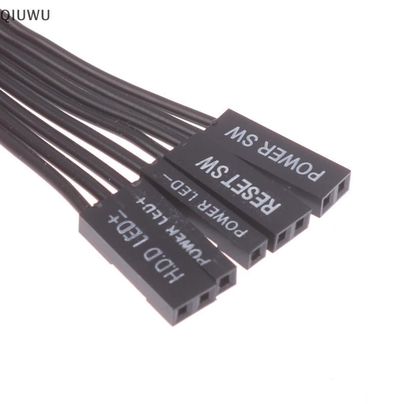 QIUWU Bo Mạch Chủ Mặt Trước 9Pin Đầu Cáp Nối Dài 20cm 30cm 50cm Ruy Băng Phẳng Để Sử Dụng Máy Tính Để Bàn.