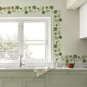 TRTR Lá Xanh Giấm Tường Stier PVC Tự Dính Có Thể Tháo Rời Stier Phòng Trẻ Em Phòng Ngủ Tường Stier Bức Tranh Tường VN