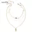 AqToCna Ba Lớp Đi Biển Vỏ Choker Nelaces Bohemian Vỏ Tự Nhiên Nelace Cổ Ngắn Cho Nữ Dây Xích Choker Phụ Kiện AqToCna