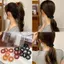 AqToCna 9 Chiếc Dây Điện Thoại Nhiều Màu Sắc Dây Buộc Tóc Co Giãn Cho Bé Gái Mũ Đuôi Ngựa Giá Đỡ Dây Cao Su Nữ Sang Trọng Phụ Kiện Tóc AqToCna