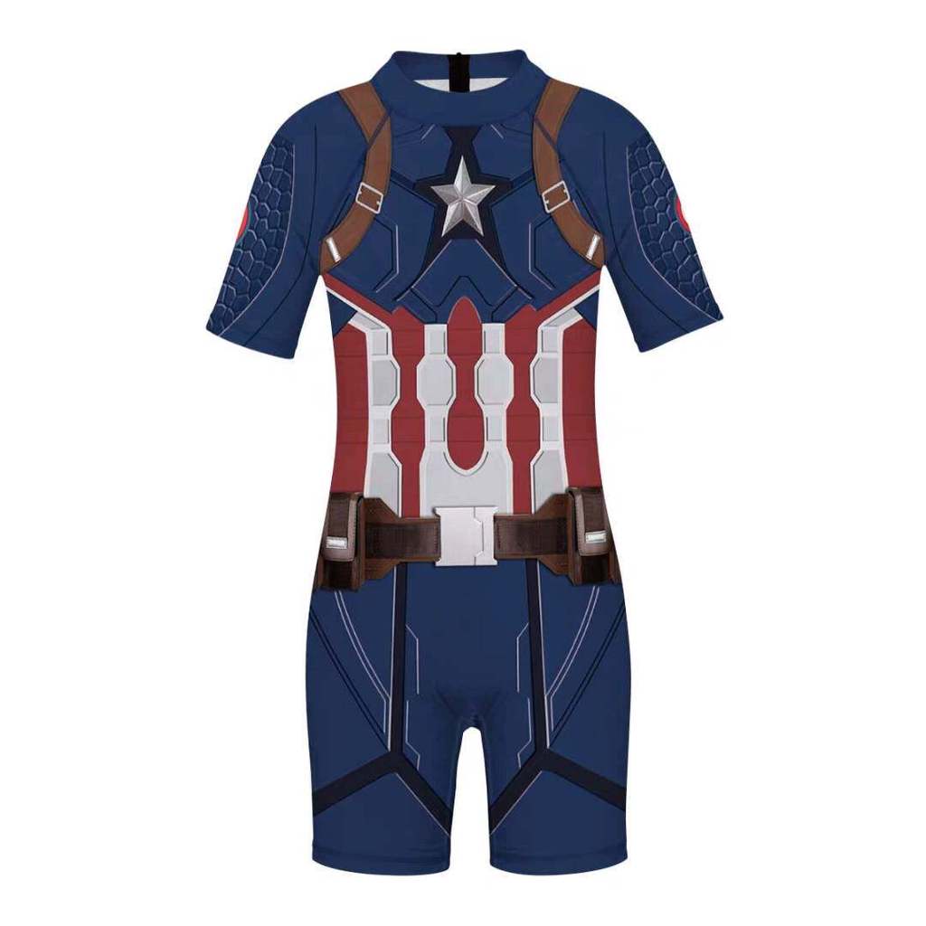 Trẻ Em Người Sắt Người Nhện Captain America Optimus Prime Bumblebee Đồ Bơi Một Mảnh Chống Nắng Nhanh Khô