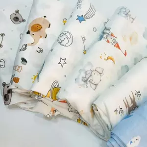 Tất Cả Cotton Lược Hai Mặt Mồ Hôi Cho Bé Vải Cotton Nguyên Chất Cho Bé Lớp Một Áo Liền Quần Vải Handmade DIY Vải 5.5