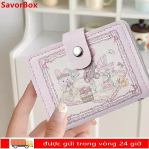 SAVORBOX Ví Nữ, Da PU 20 Túi Đựng Thẻ Túi Đựng Tiền, Retro Dung Tích Lớn Nhẹ Chống Thấm Nước Ví Đựng Tiền Xu Nữ