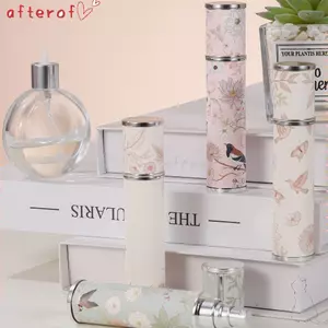 Chai nước hoa Mini AFTEROF, Bình xịt nước hoa rỗng 10ml, Chai phân phối nước hoa có thể đổ lại bằng da chống rò rỉ di động cho máy phân phối mỹ phẩm du lịch