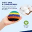 Bộ bao dệt kim Hacky 6 quả bóng ném tương tác đầy màu sắc Juggling Footbag cho trò chơi tiệc ngoài trời sonlekvn